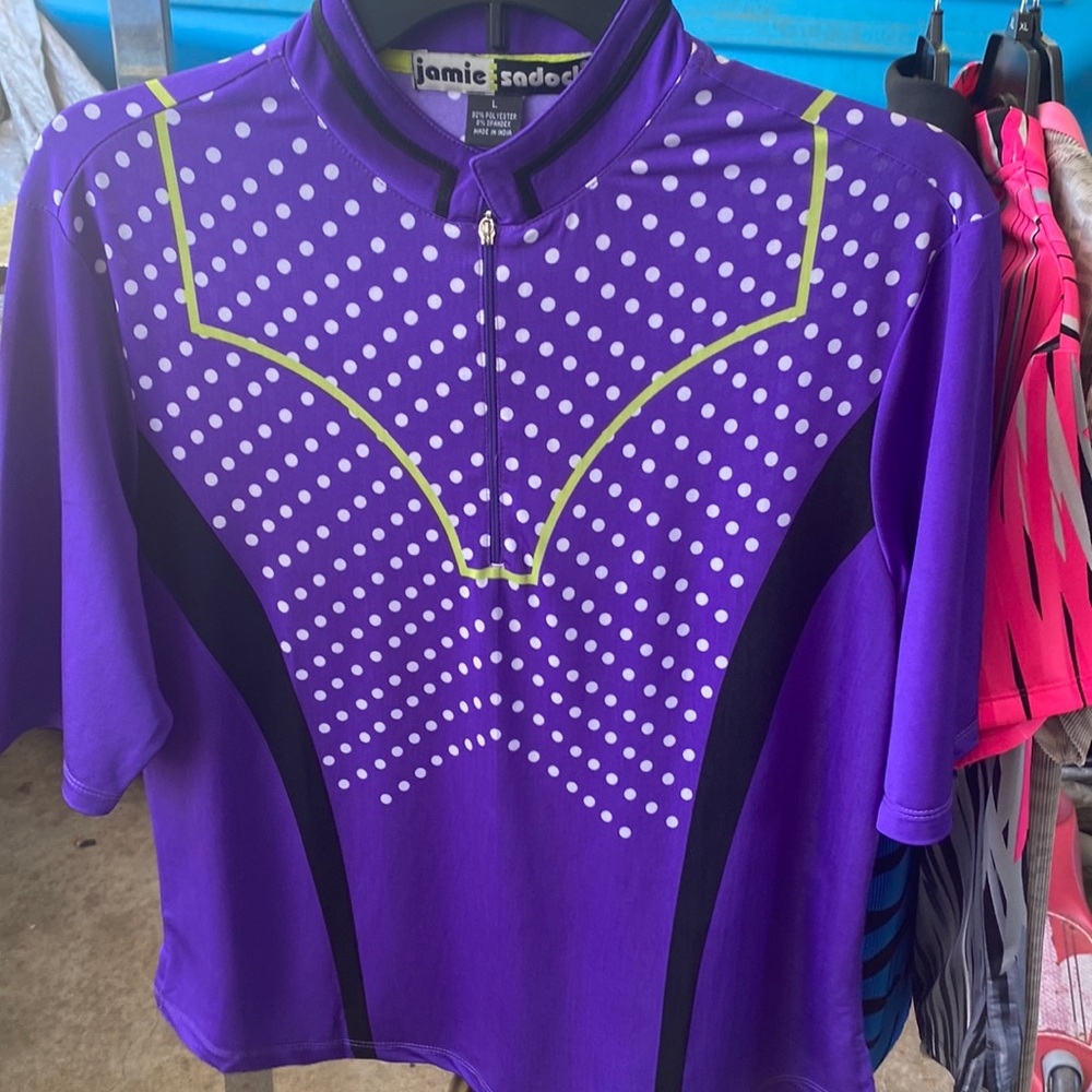 Lot of 4 Women’s Jamie Sadock Golf shirts. Size Large. Various colors and prints
